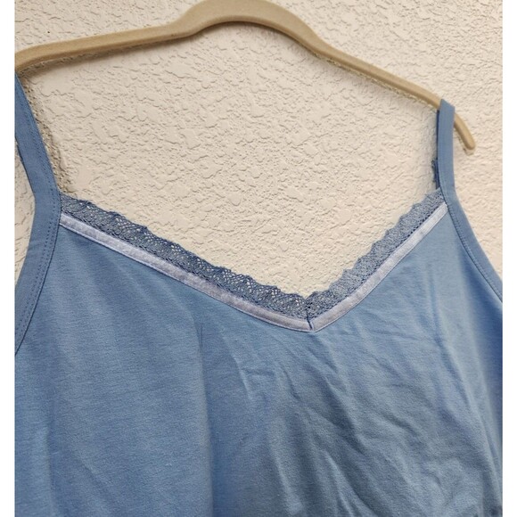 Ulla Popken Womens Plus 28/30 blue Cami Tank Top  Sleeveless - Picture 2 of 5